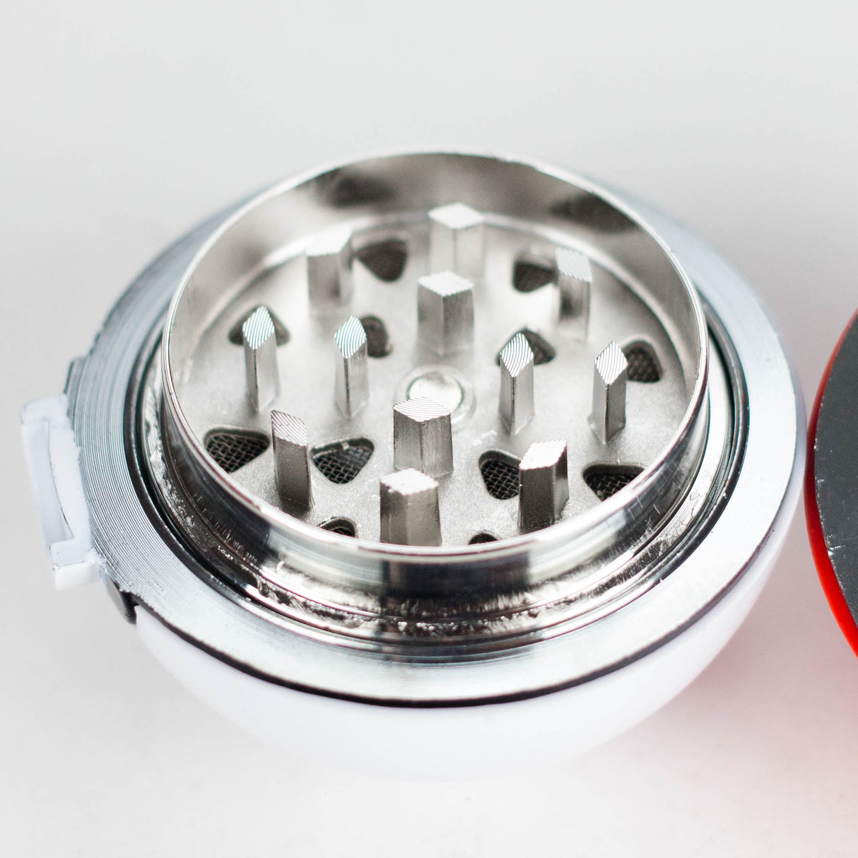 Character Grinder – 3-Part Herb and Tobacco Grinder | 53mm Red Ball Design Regular Grinder NIBO Distribution