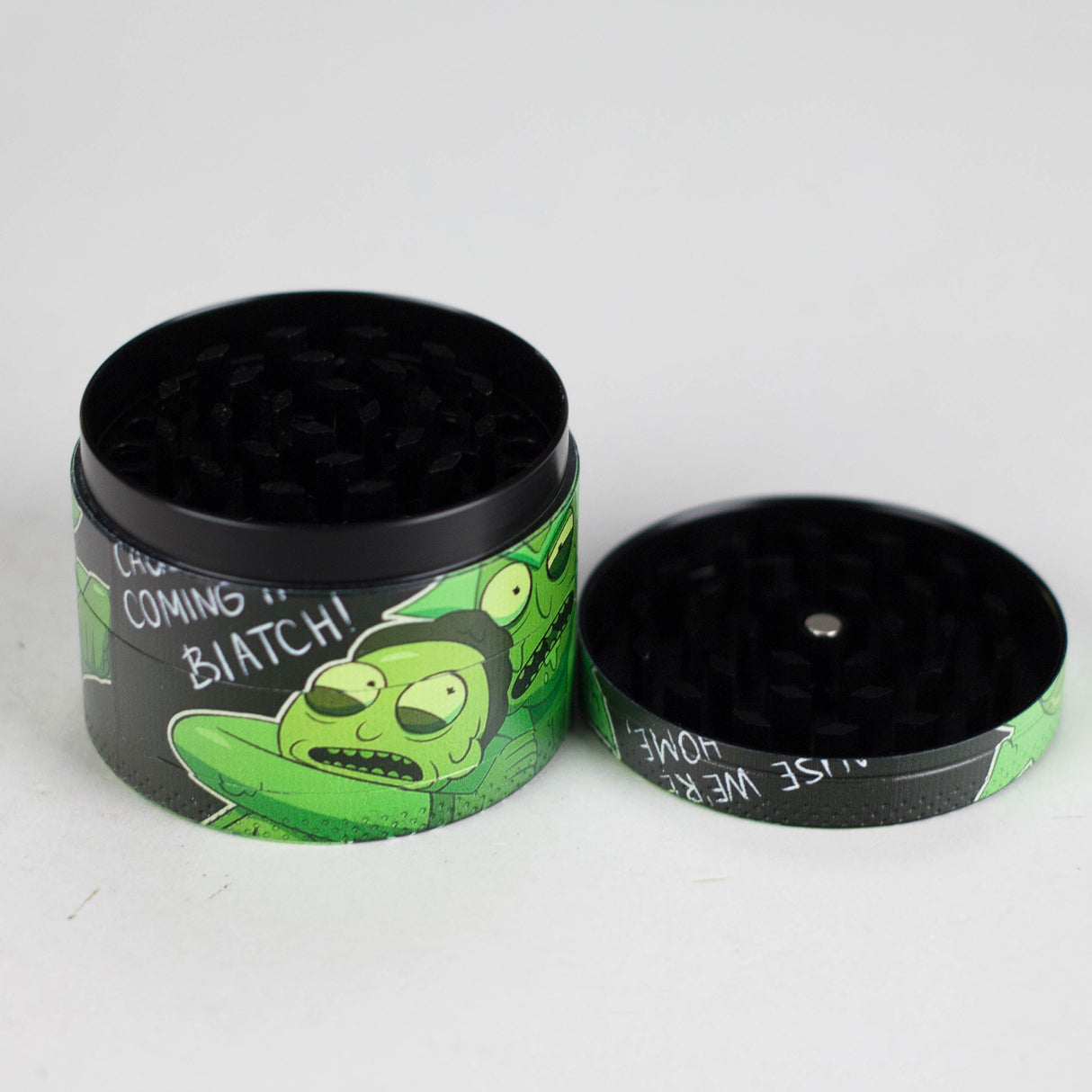 2.2" 4-Layer Metal Grinder with Cartoon Design – Box of 12 Display Pack 777 Smoke