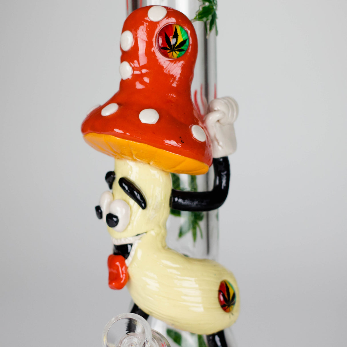 13" Shroomed Out Glow in the dark Glass Bong Glass Bong DY Glass