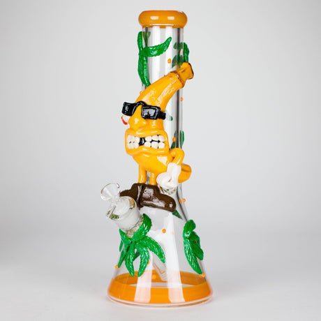 13" Bananabudz Glow in the dark Glass Bong Glass Bong DY Glass Orange