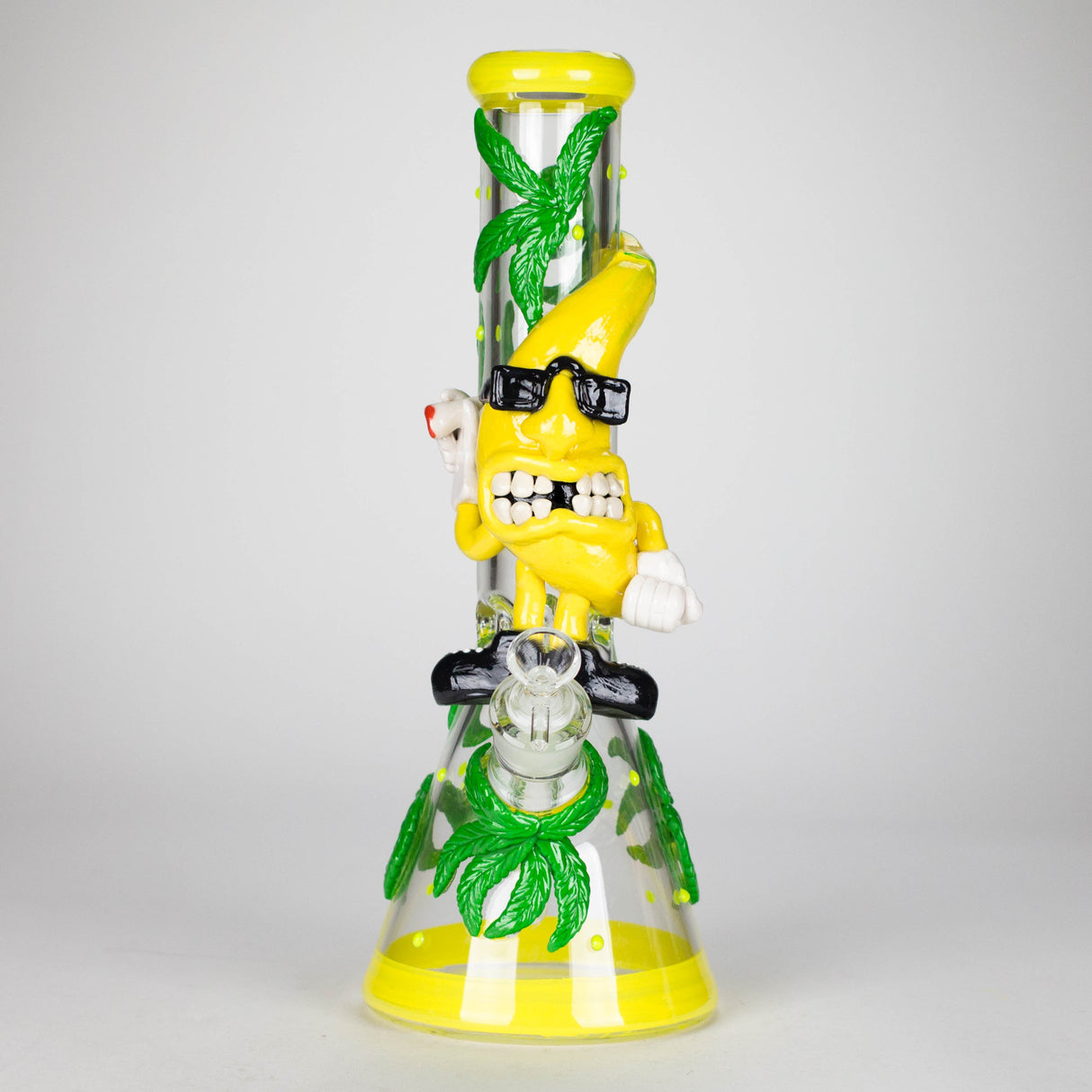 13" Bananabudz Glow in the dark Glass Bong Glass Bong DY Glass
