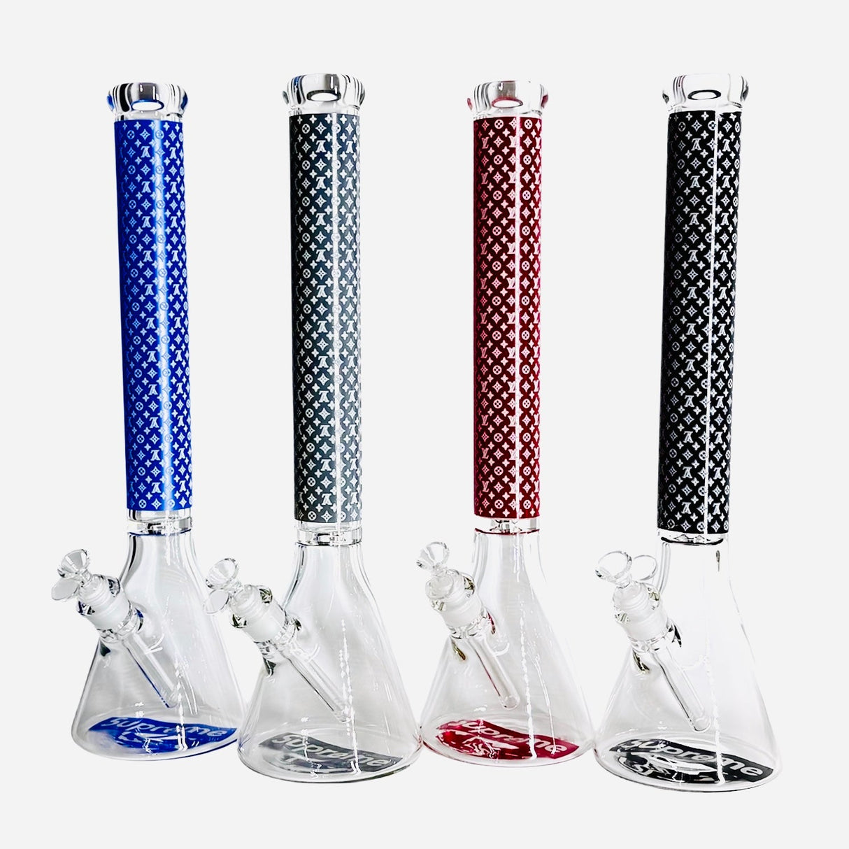 New Design 20" Stylish Designed 9mm Glow in the dark Glass Bong Glass Bong Super Supplys Inc