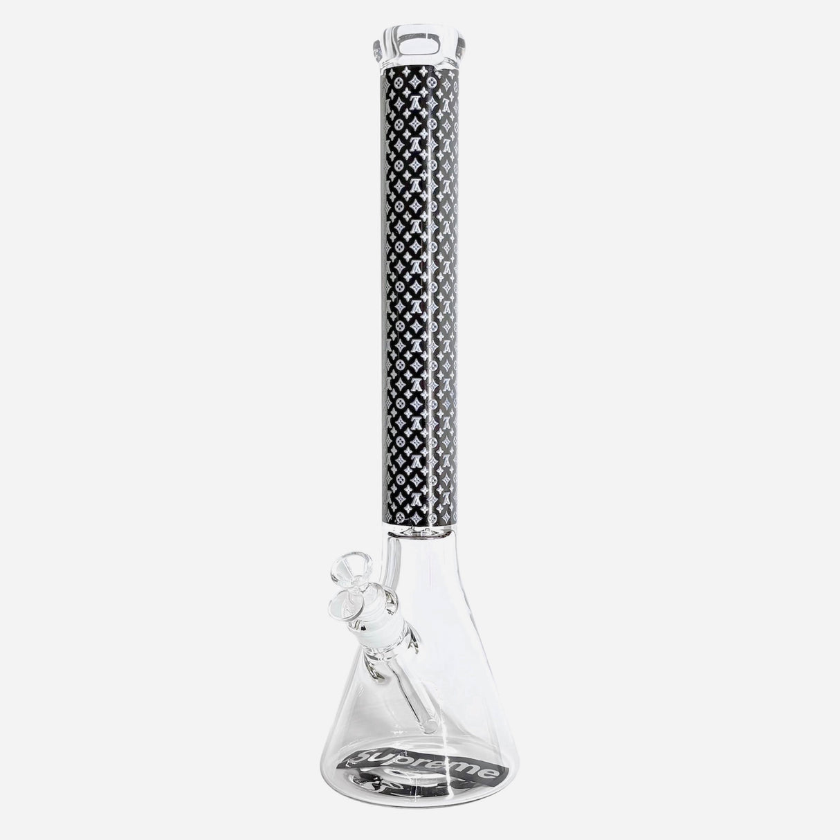 New Design 20" Stylish Designed 9mm Glow in the dark Glass Bong Glass Bong Super Supplys Inc Black