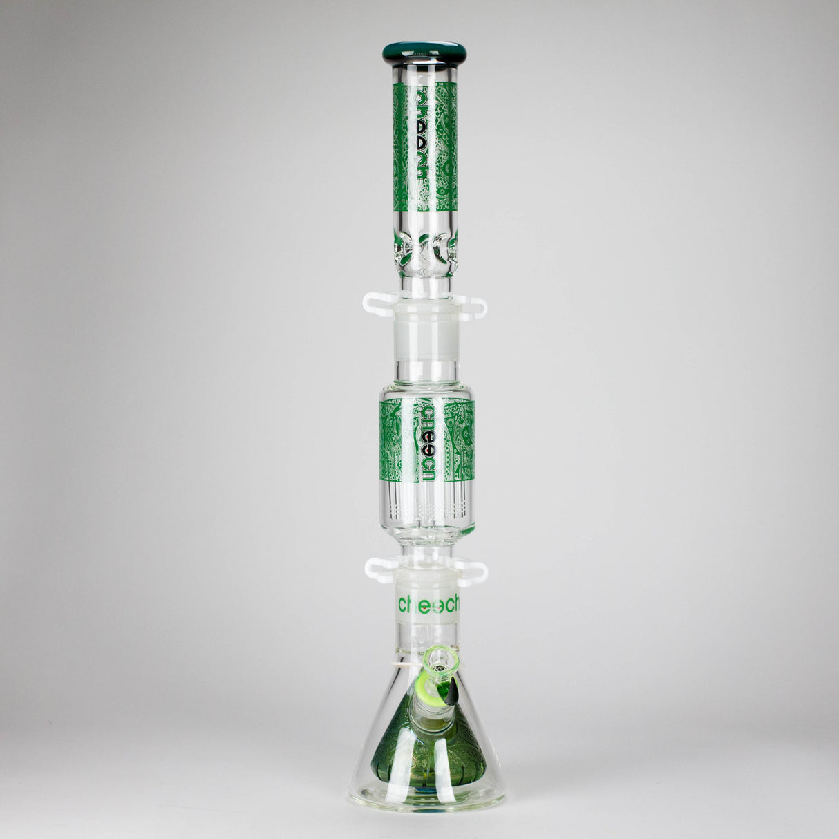 Cheech Glass | 23" Hive Pattern Beaker-in-Beaker Build-a-Bong – CHE-149 Glass Bong Smoking Cat Distribution