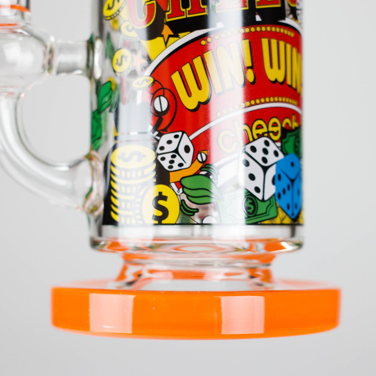 Cheech Glass | 13" Are You Feeling Lucky Waterpipe – CHE-370 Glass Bong Smoking Cat Distribution