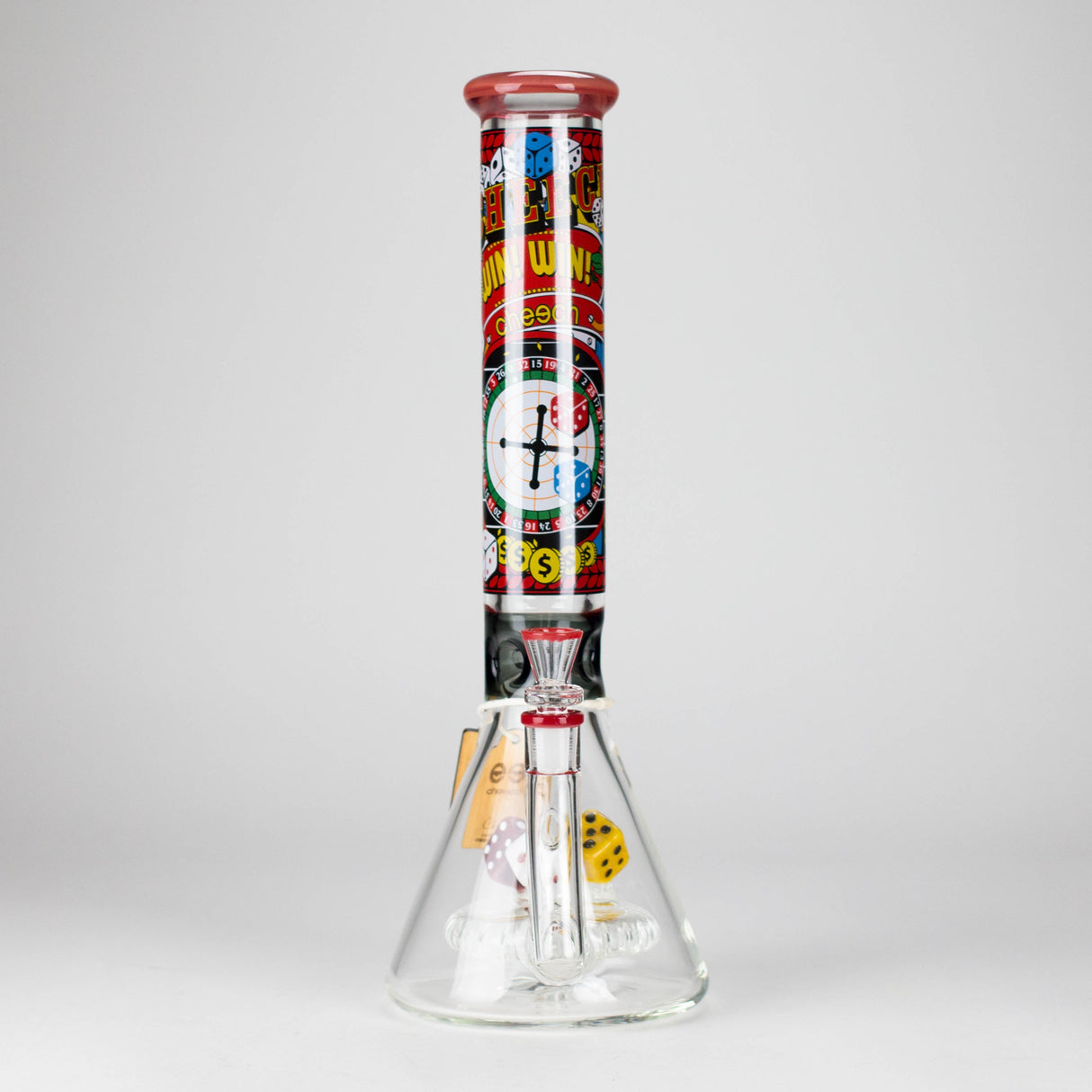 Cheech Glass | 15" Bet It All on Roulette Waterpipe – CHE-375 Glass Bong Smoking Cat Distribution