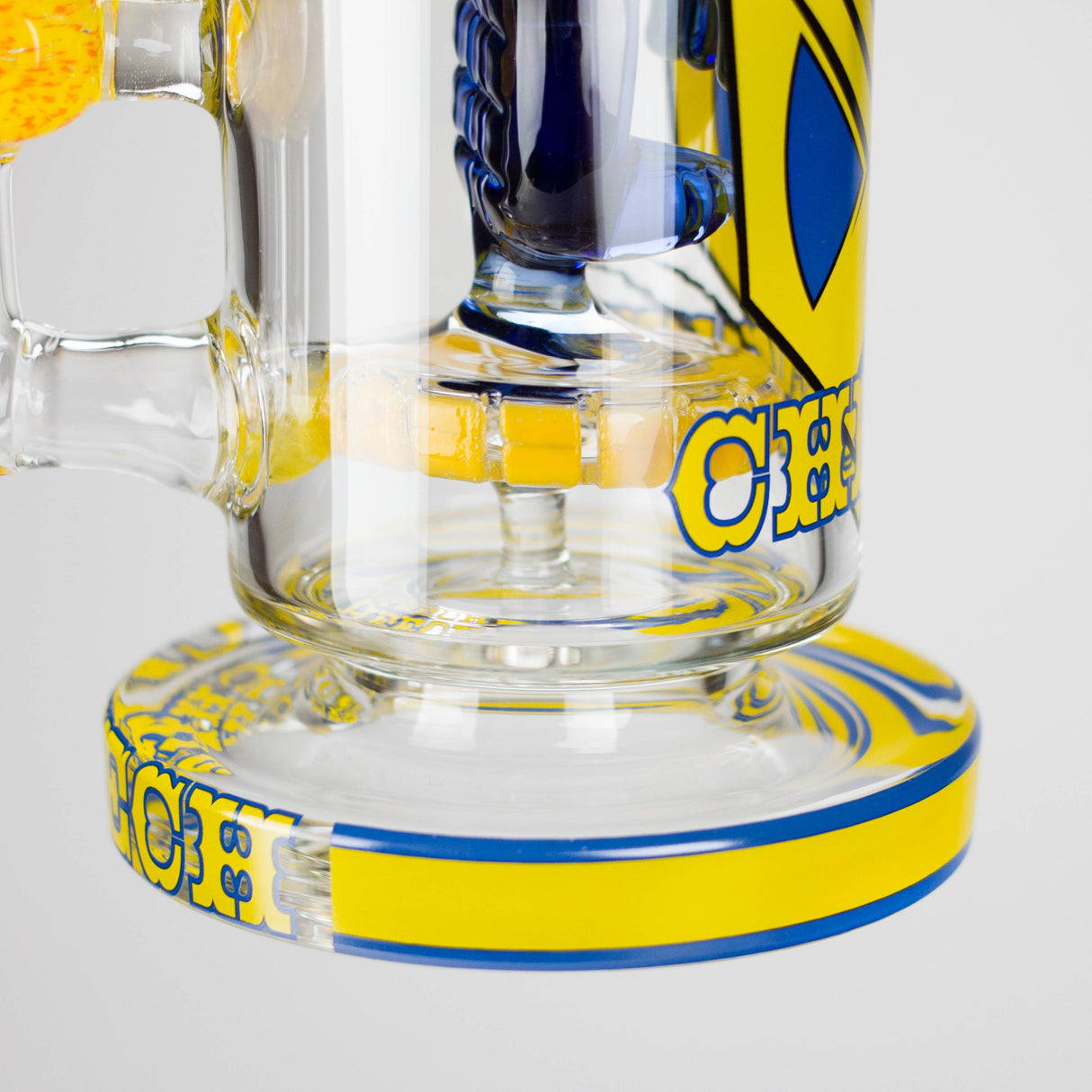 Cheech Glass | 12" Bandito Mask Tube Bong – CHE-359 Glass Bong Smoking Cat Distribution