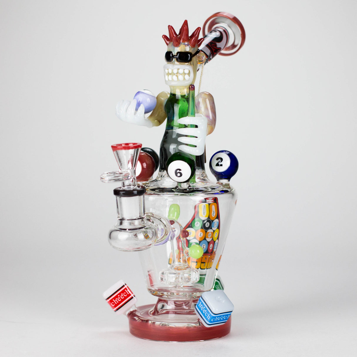 Cheech Glass | 11.5" Pool Hall Blazy Buddy Bong – CHE-366 Glass Bong Smoking Cat Distribution