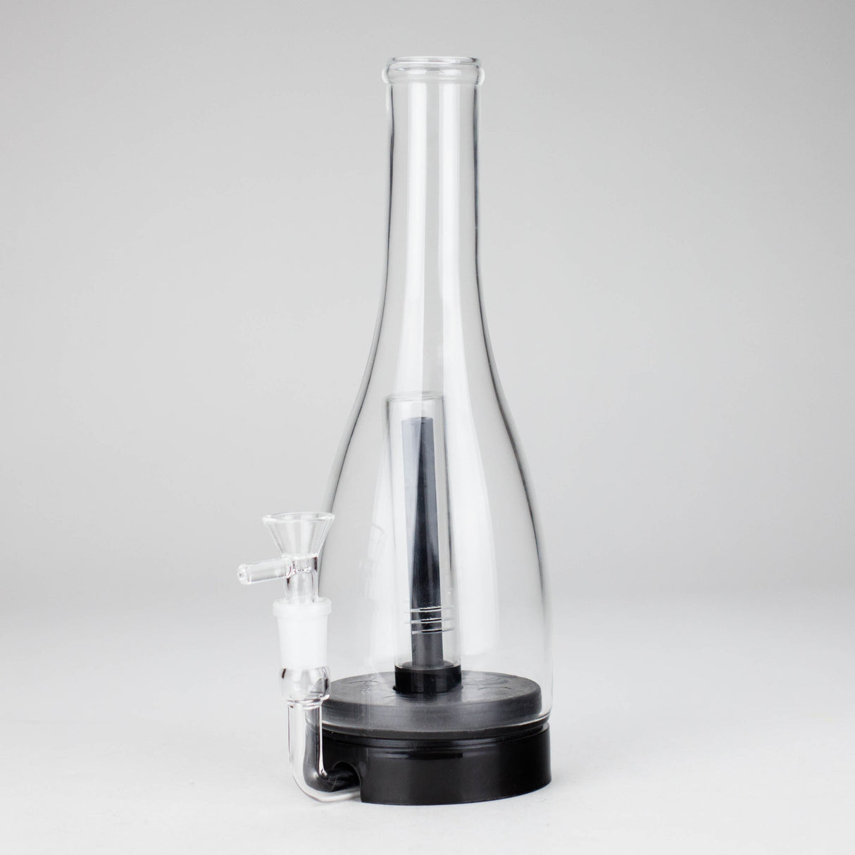 12" Easy-Clean Bird Bong – Removable Percolator | 14mm Bowl Joint Glass Bong 777 Smoke Black
