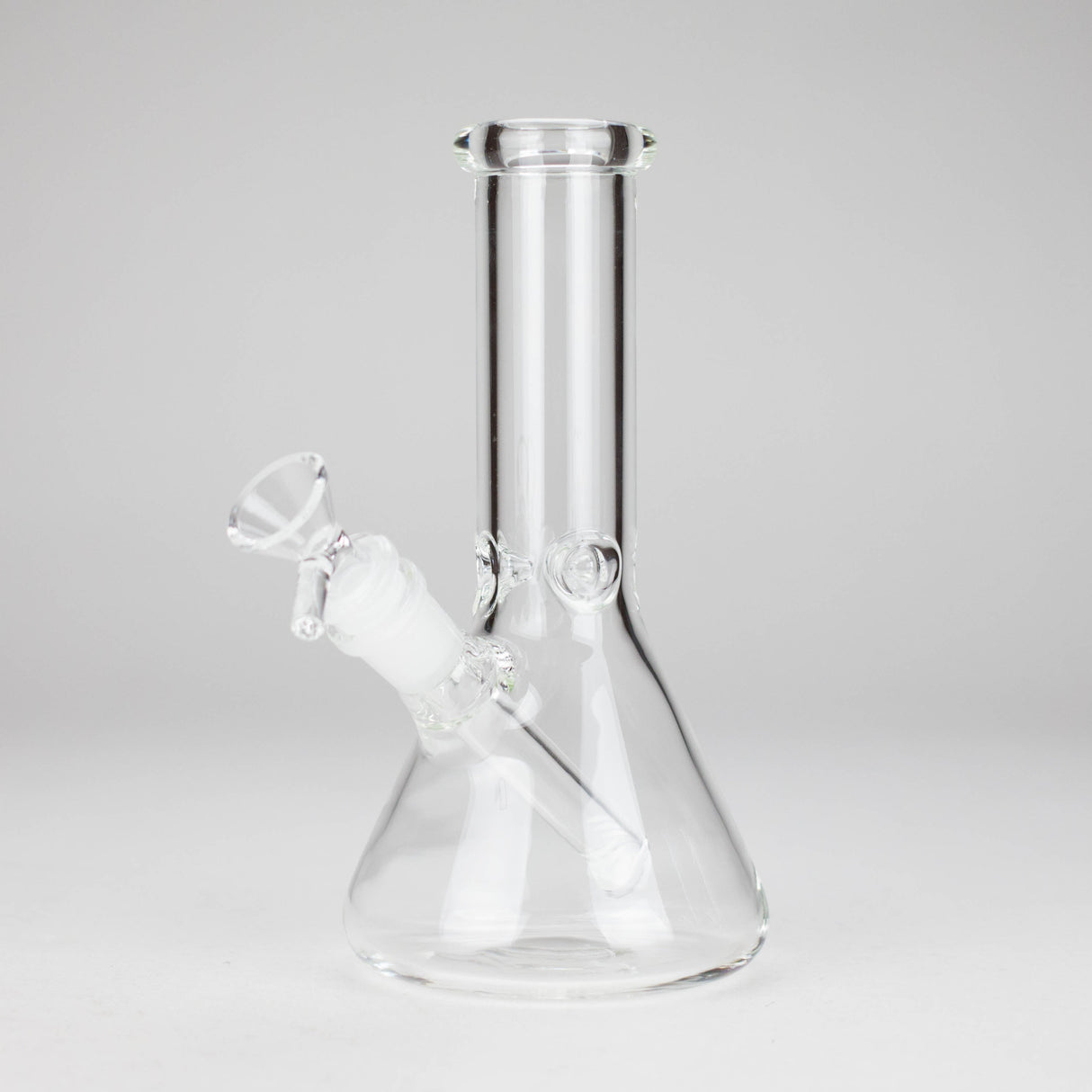 8" Electroplate Glass Beaker Bong – 5mm Thick | Ice Catcher | 3-Piece Set Glass Bong 777 Smoke Clear