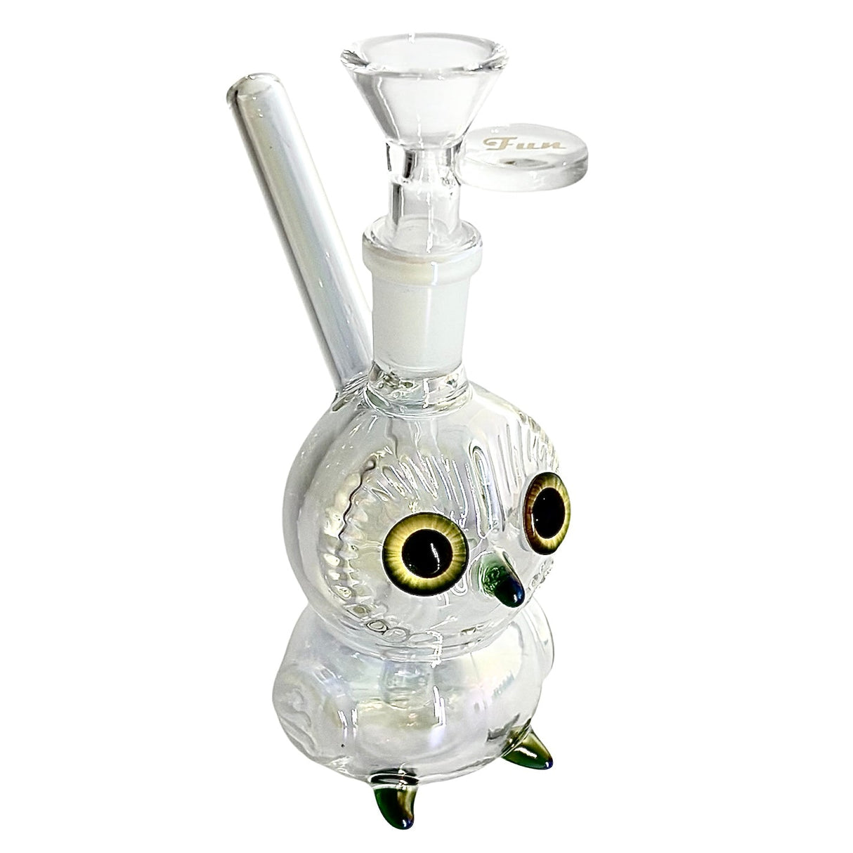 5.5" Owl Design Electroplate Glass Bong – Compact & Stemless Glass Bong Fortune Sunshine