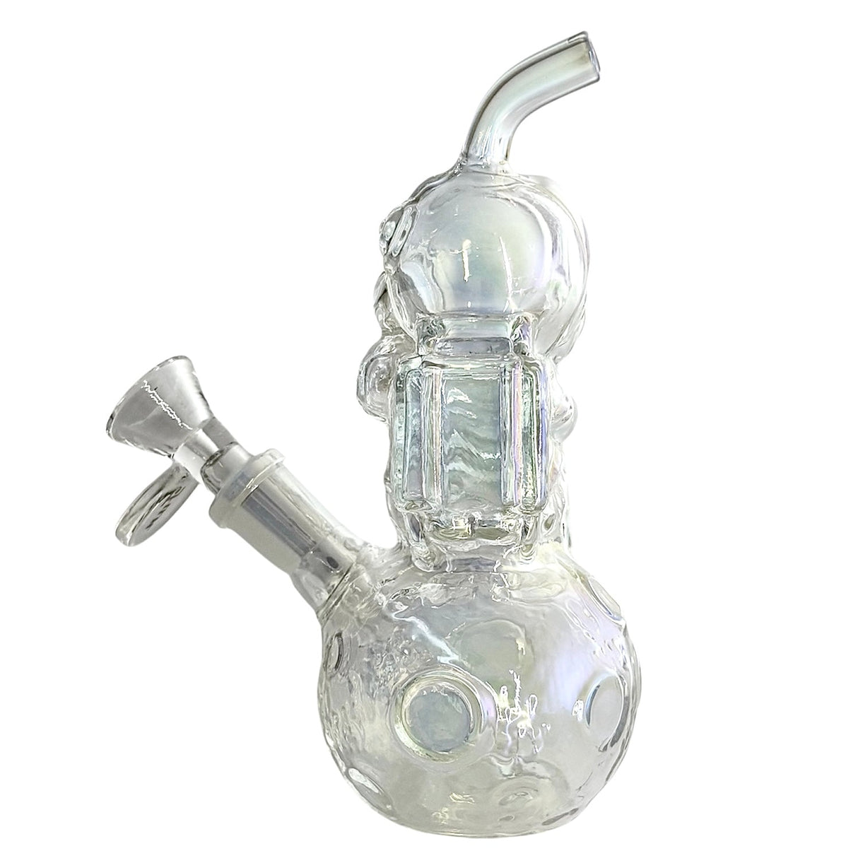 6" Astronaut Design Electroplate Glass Bong – Compact & Stemless Glass Bong Fortune
