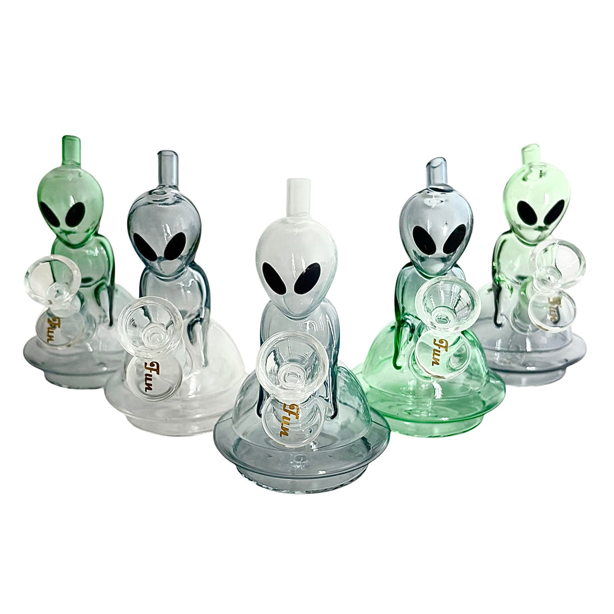 5" Alien Design Glass Bong – Compact & Stemless Glass Bong Fortune