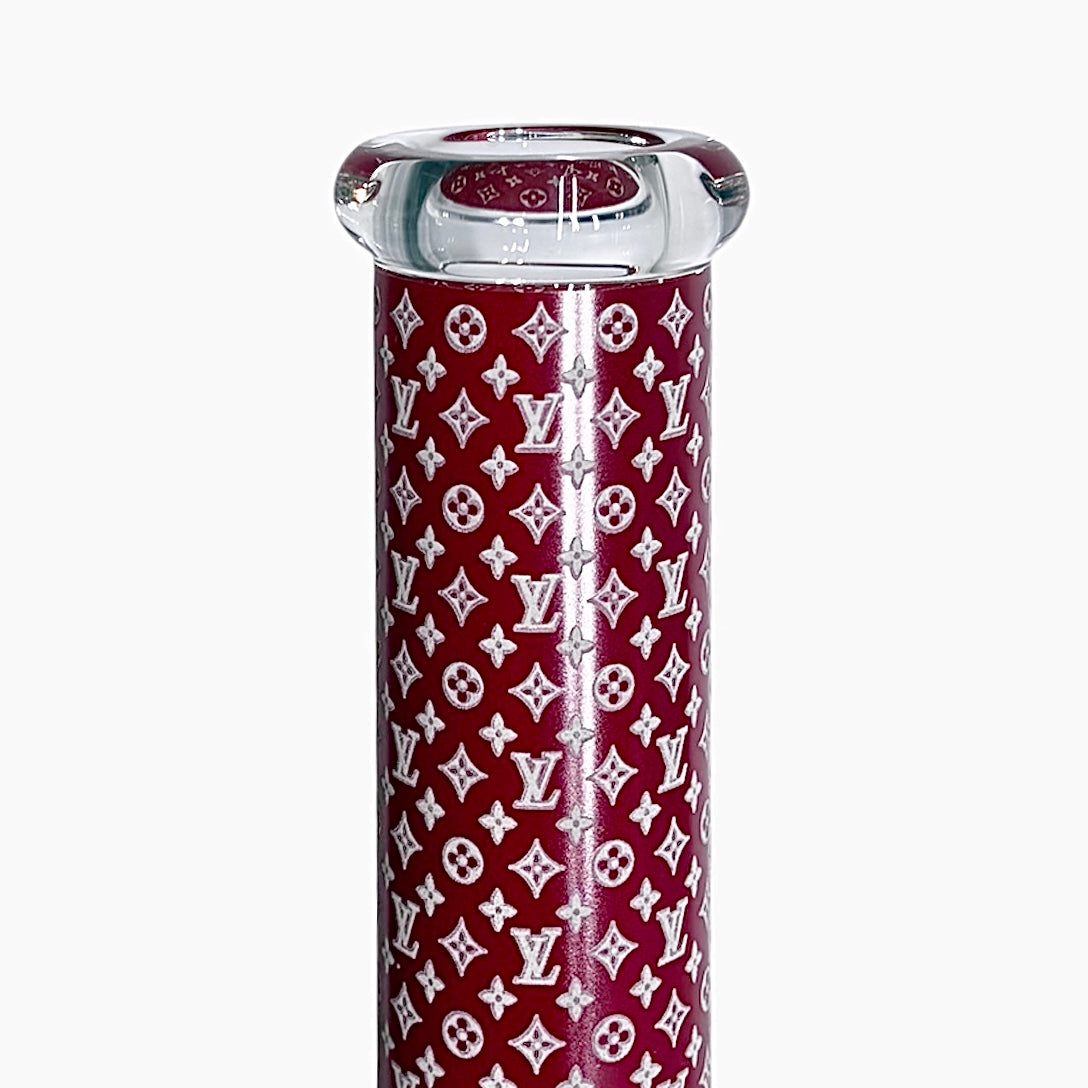 14" Stylish Glow-in-the-Dark Glass Bong – 7mm Thick Glass Bong Super Supplys Inc