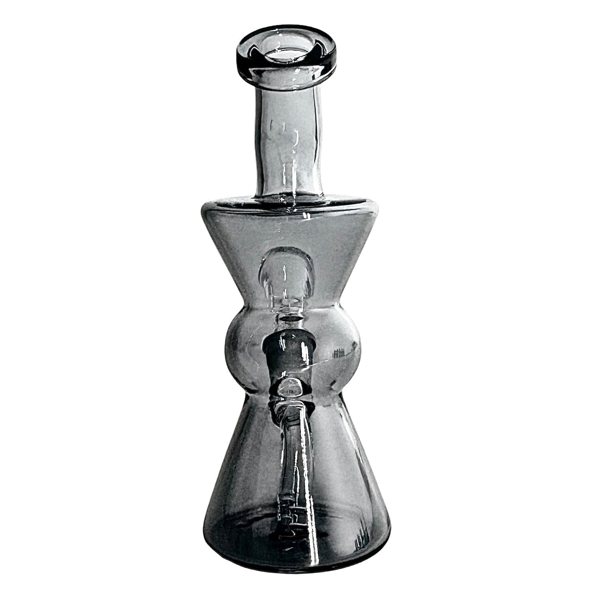 6" Hourglass Electroplate Glass Bong – Compact & Stemless Glass Bong Fortune