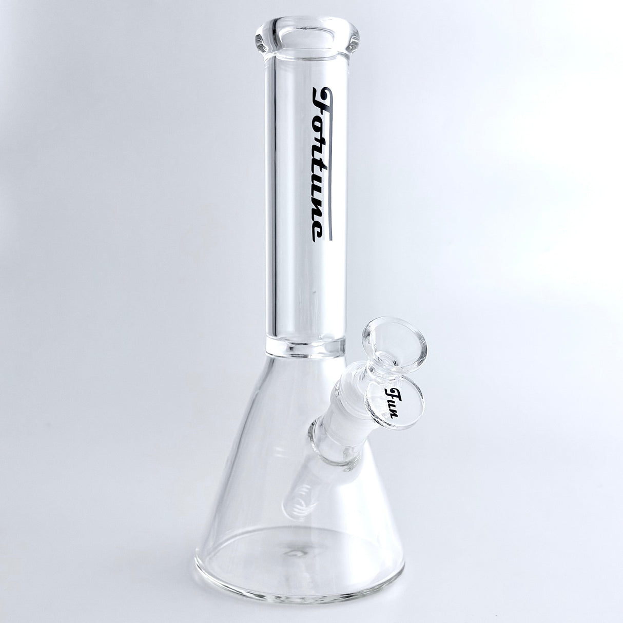 Fortune | 10" Clear Beaker Glass Bong – 5mm Thick Glass Bong Fortune Black
