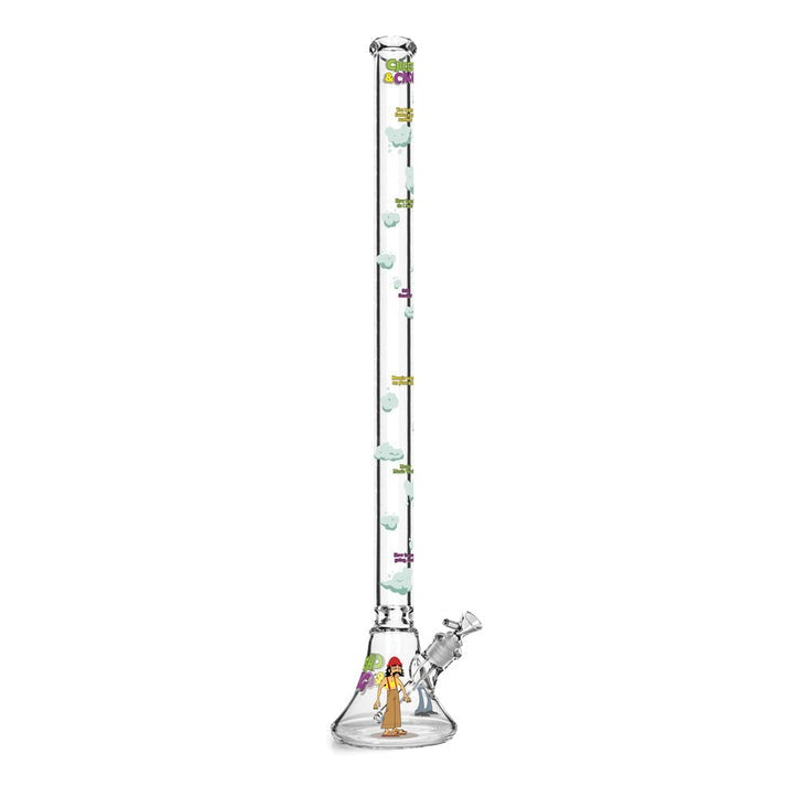 Cheech & Chong® Glass | 48" Tall 7mm Thick How High Are You Bell Base Water Pipe Glass Bong West Coast Gifts
