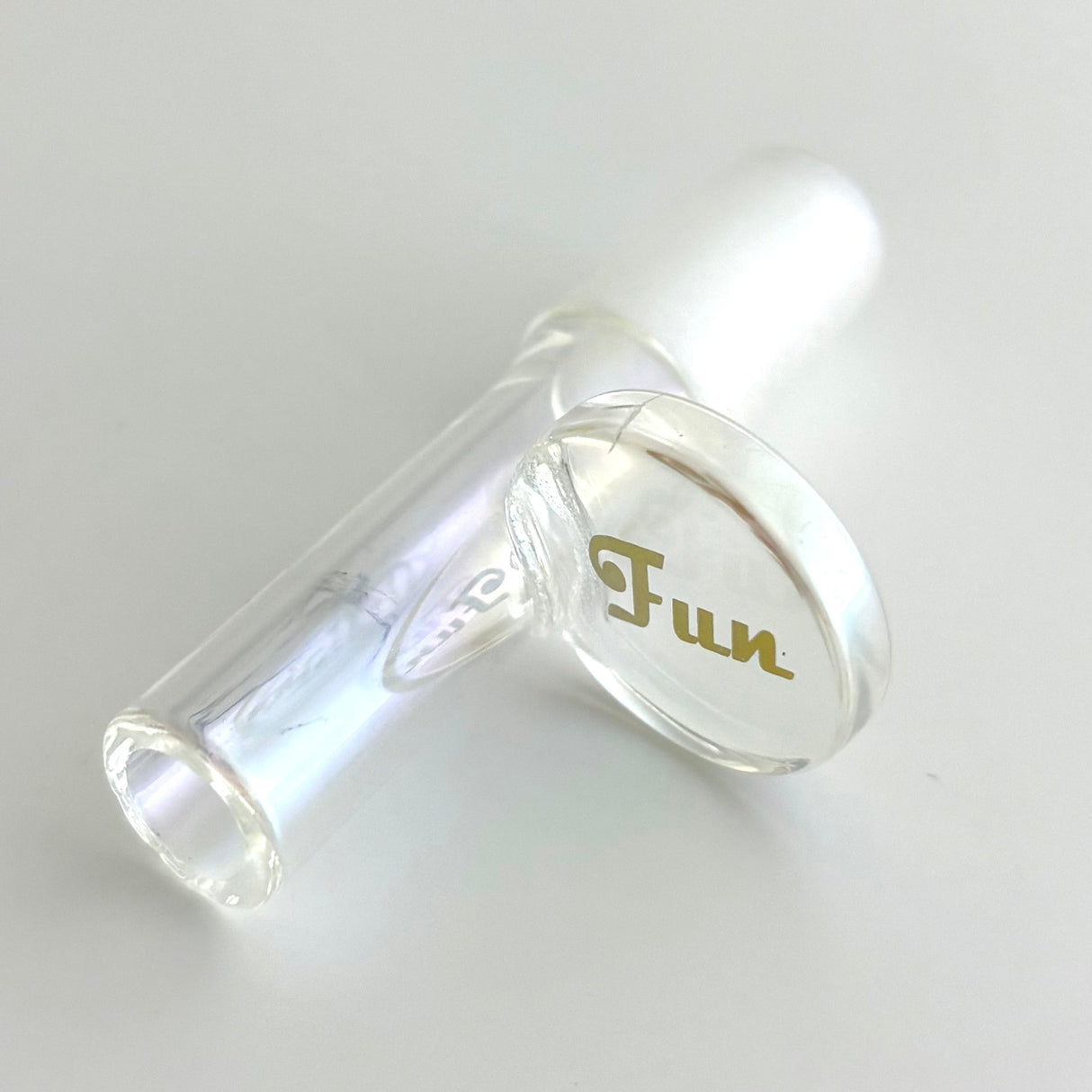 Fortune | Electroplate 14mm Glass Popper Bowl With Gold Logo Bowl · Banger · Oil Burner Fortune Frosted Rainbow