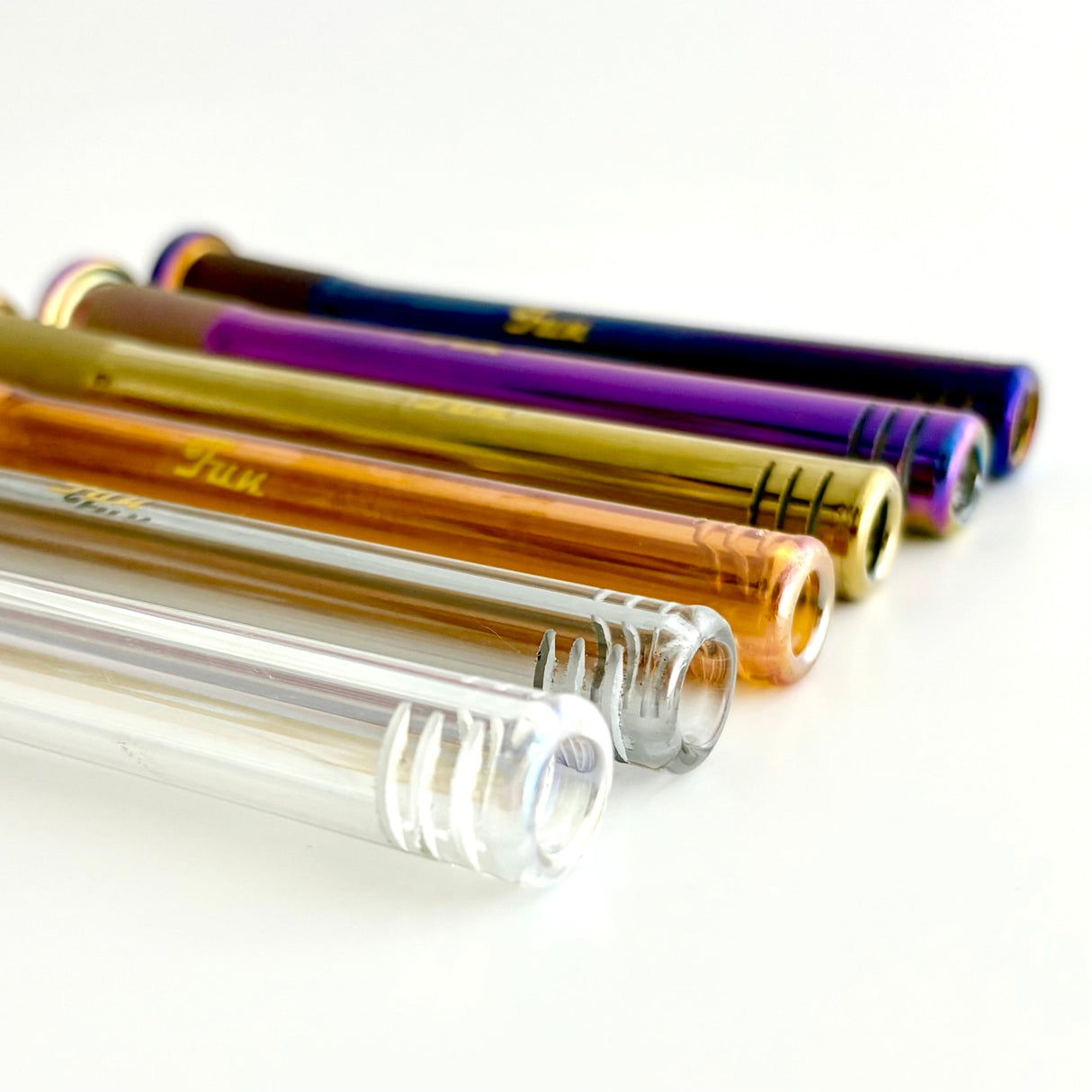 Fortune | Electroplate 5-1/2" Downstem With Gold Logo Downstem · Bowlstem Fortune