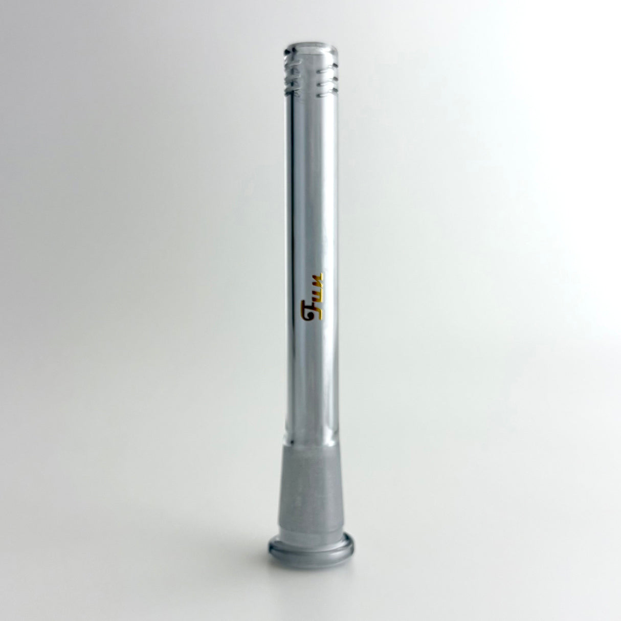 Fortune | Electroplate 5-1/2" Downstem With Gold Logo Downstem · Bowlstem Fortune Smoke Gray (C)