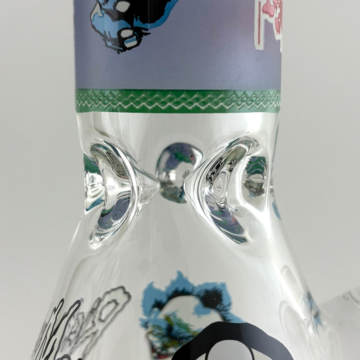 14" Glow in the Dark Cartoon Beaker Bong – 7mm Thick Borosilicate Glass Glass Bong Super Supplys Inc