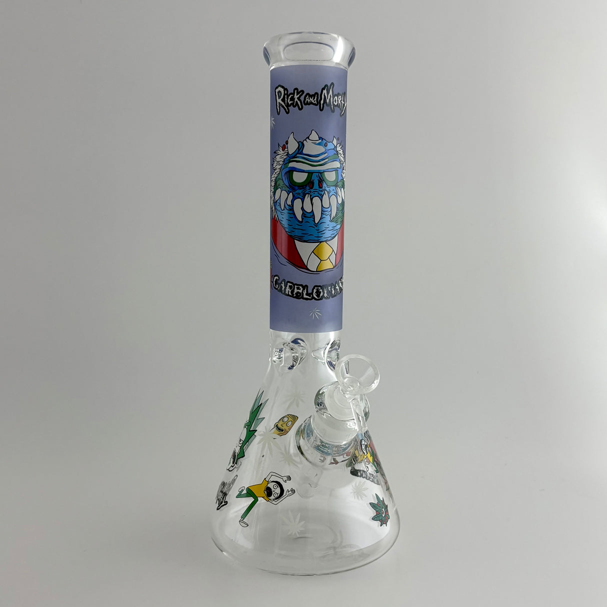 14" Glow in the Dark Cartoon Beaker Bong – 7mm Thick Borosilicate Glass Glass Bong Super Supplys Inc Monster-E