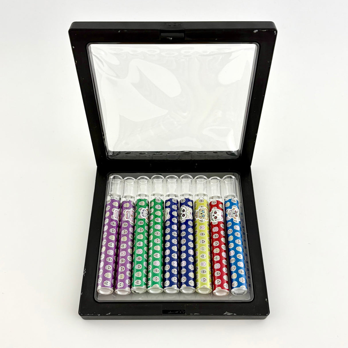 4" Calaveras One Hitter Display of 9pcs One Hitter Super Supplys Inc