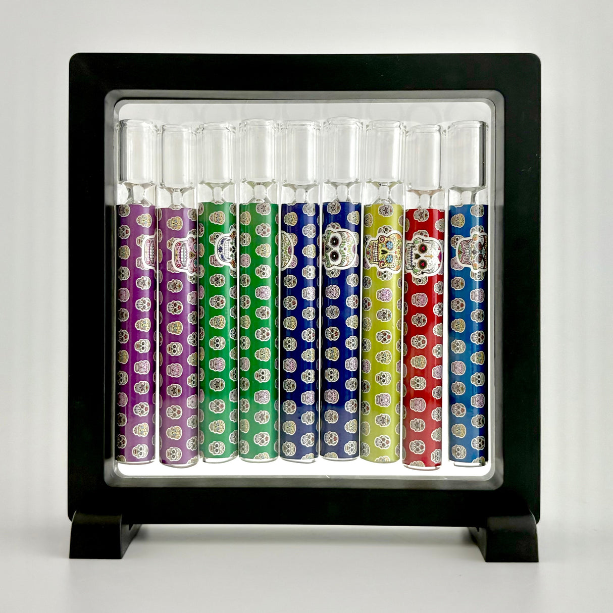 4" Calaveras One Hitter Display of 9pcs One Hitter Super Supplys Inc