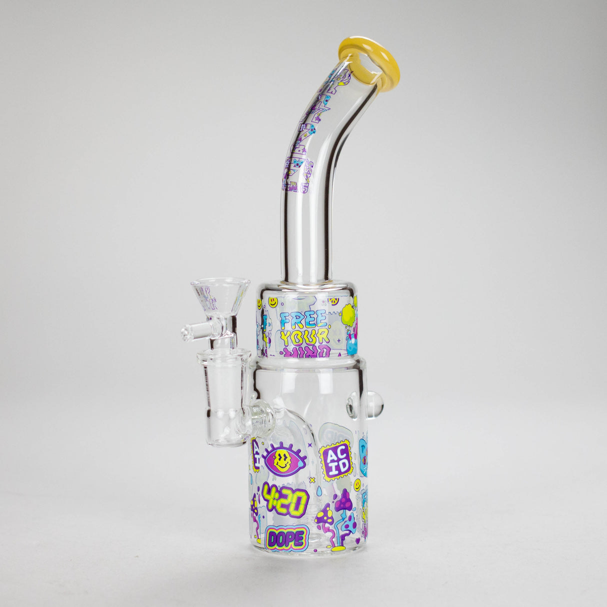 Haze | 9″ 420 Trip Glass Bong – Jade Yellow (Mini-B) Glass Bong Canadian Distributor