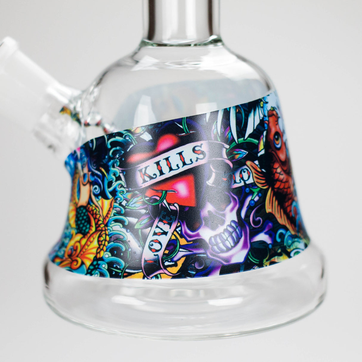 Haze | 8″ Kills Glass Bong – Teal (Mini-N) Glass Bong Canadian Distributor