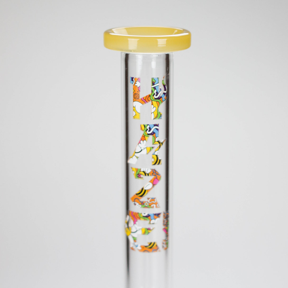 Haze | 9″ Lab Flower Beaker Glass Bong – Jade Yellow (Mini-Q) Glass Bong Canadian Distributor