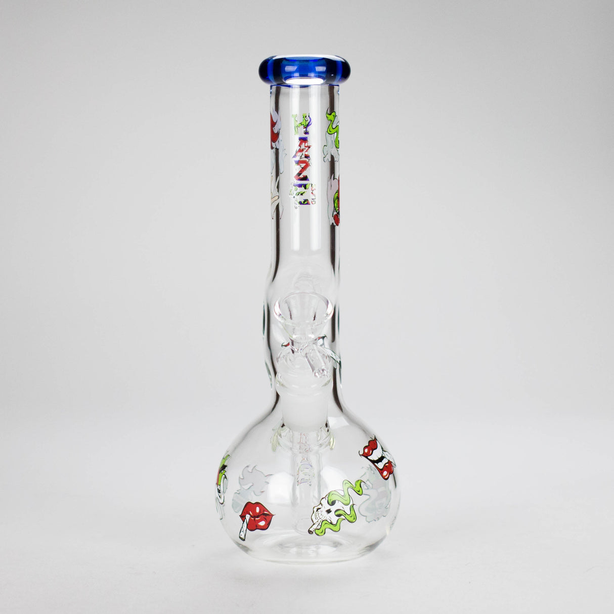 Haze | 9″ Smoking Zig-Zag Glass Bong – Blue (Mini-T) Glass Bong Canadian Distributor