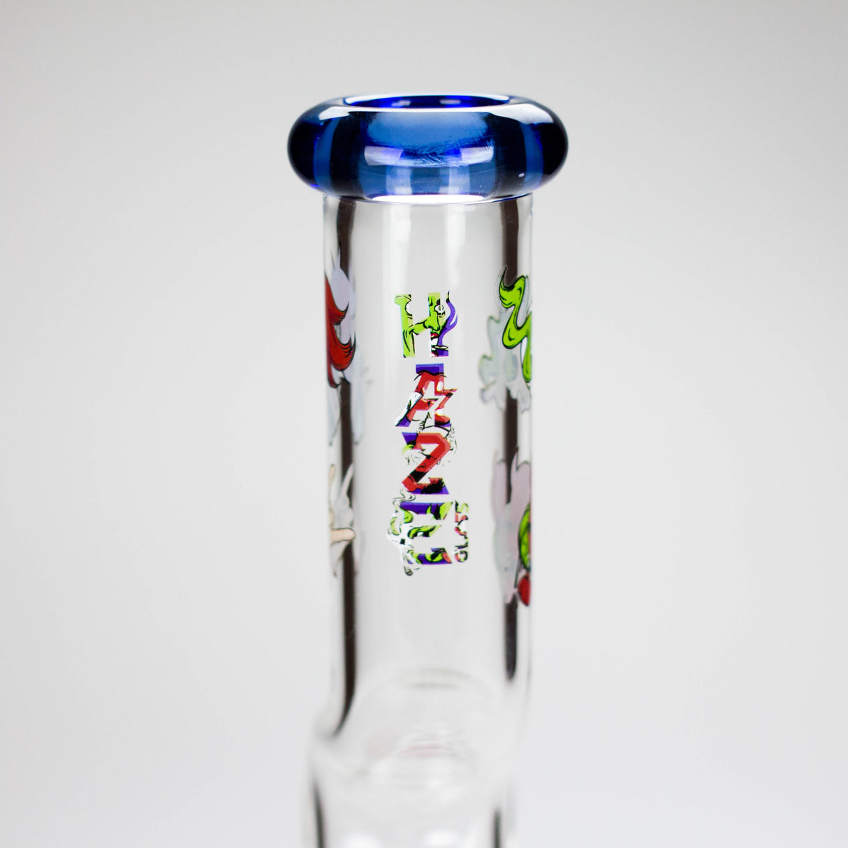 Haze | 9″ Smoking Zig-Zag Glass Bong – Blue (Mini-T) Glass Bong Canadian Distributor