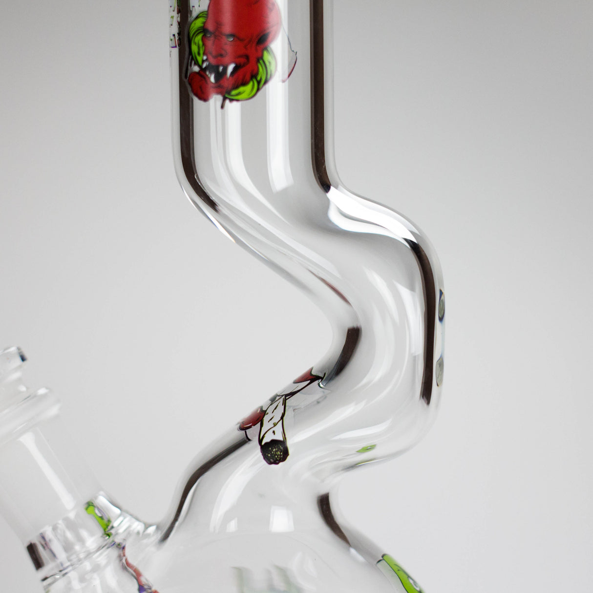 Haze | 9″ Smoking Zig-Zag Glass Bong – Blue (Mini-T) Glass Bong Canadian Distributor