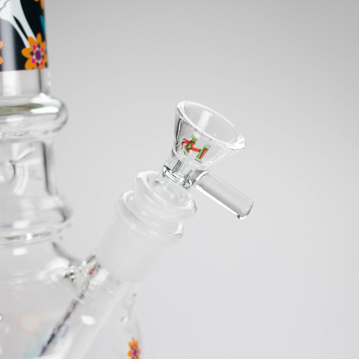 Haze | 9″ Skull Hand & Flower Bubble Base Glass Bong – Pink (Mini-V) Glass Bong Canadian Distributor