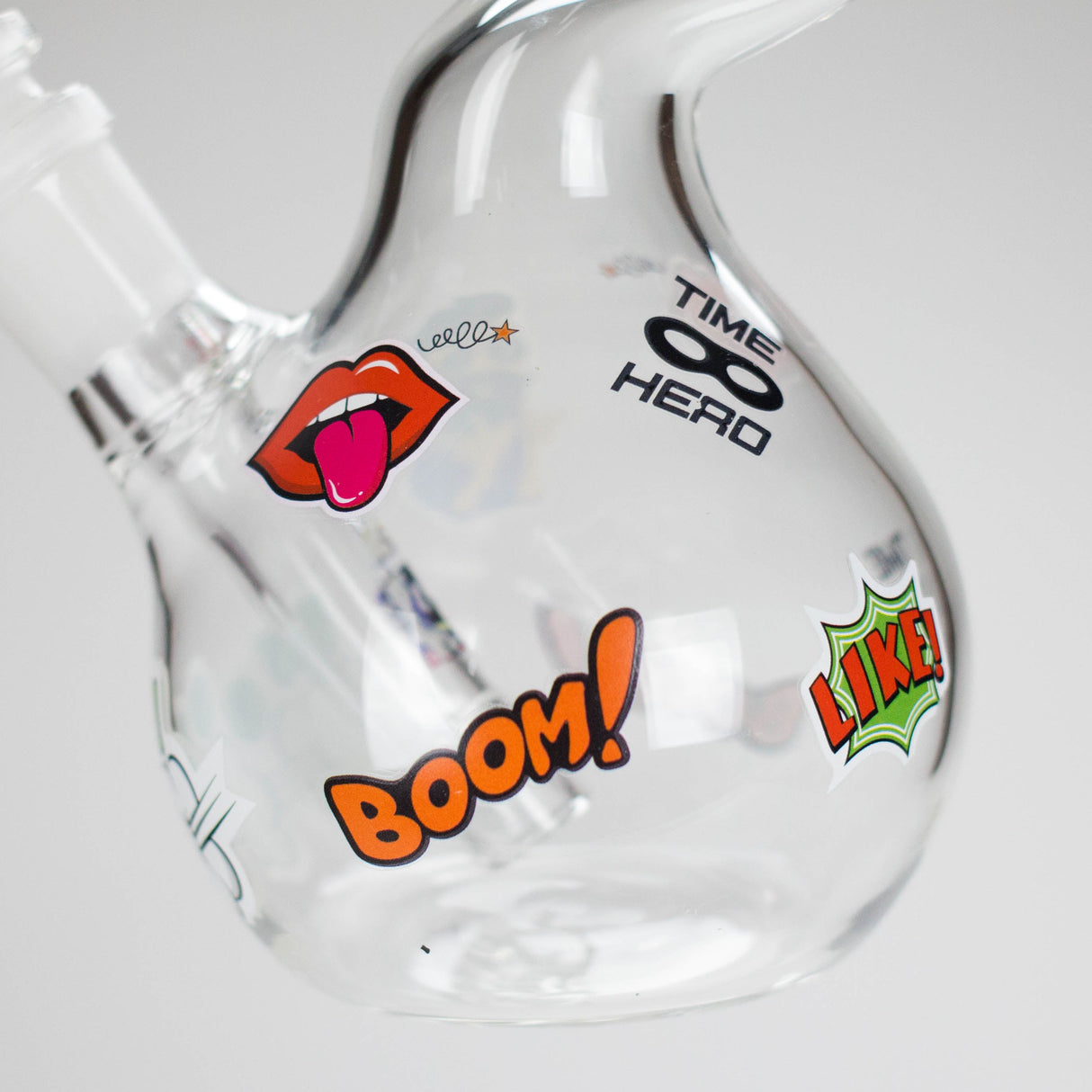 Haze | 9″ Zong Glass Bong with Color Lip – Purple (Mini-W) Glass Bong Canadian Distributor
