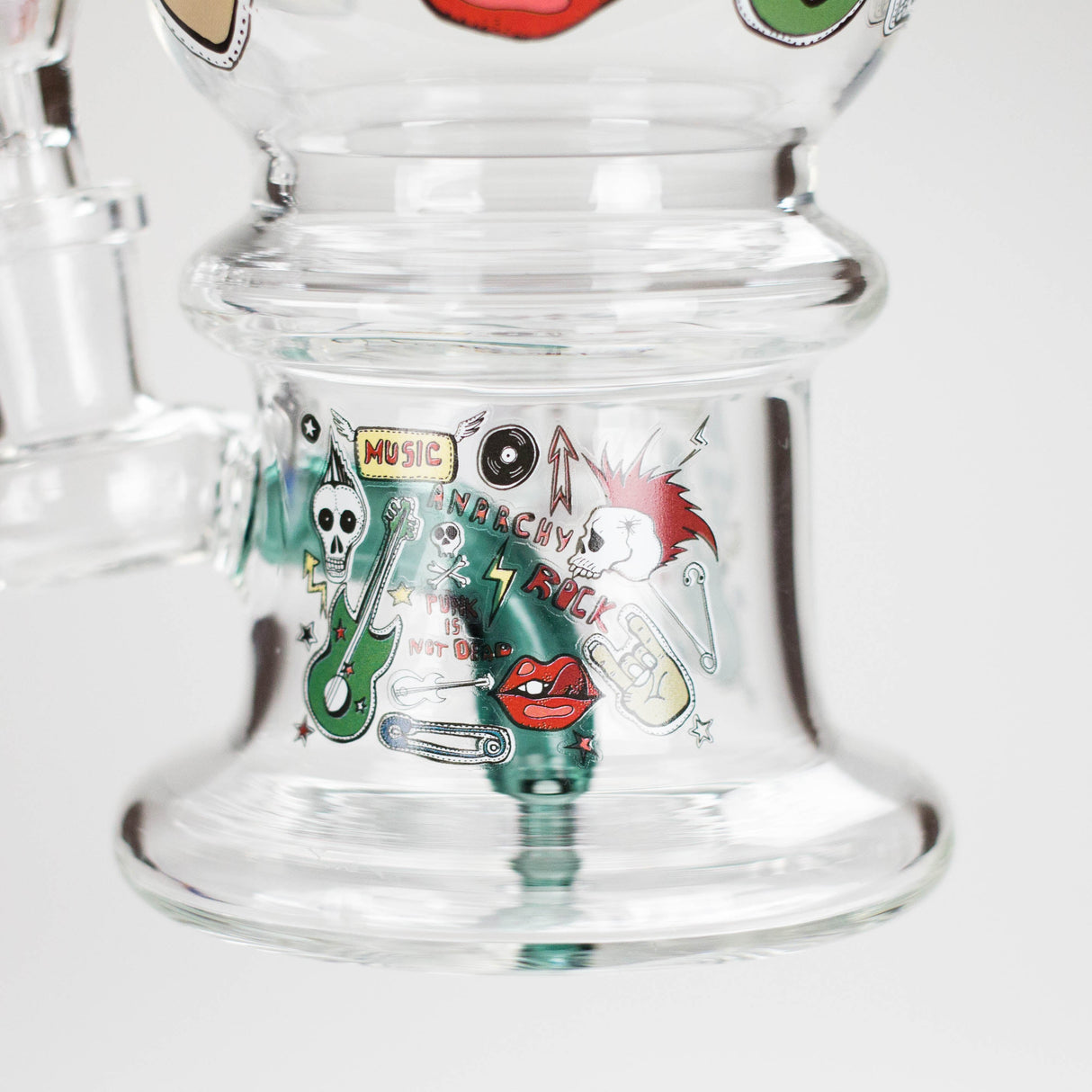 Haze | 6″ Rock Music Bubble Dome Glass Bong – Teal (Mini-D) Glass Bong Canadian Distributor