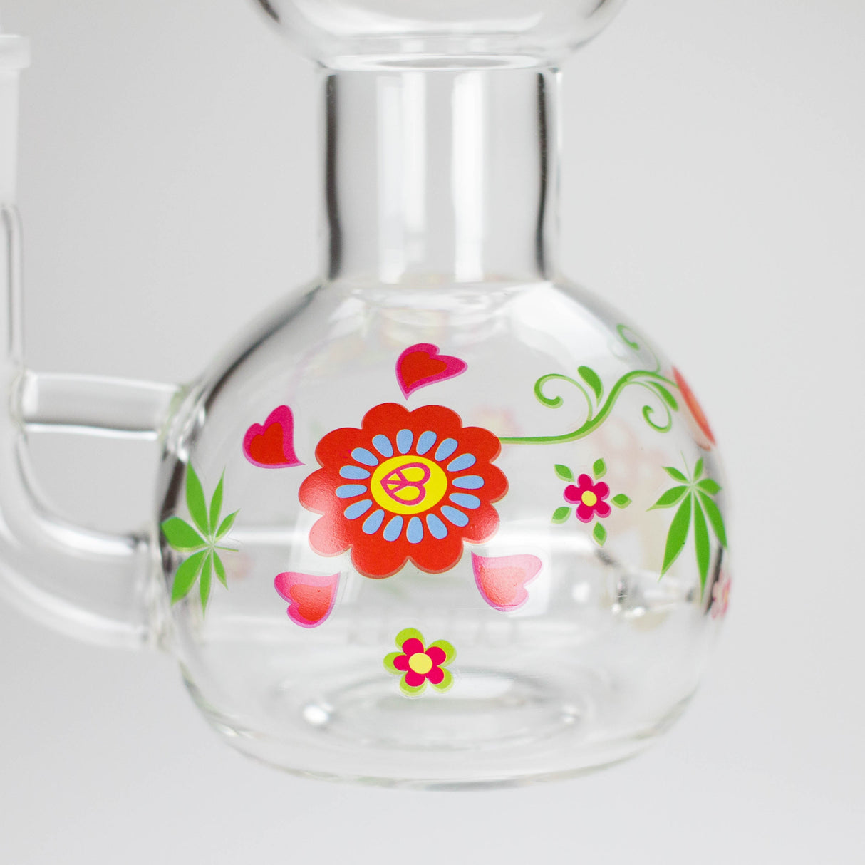Haze | 4″ Mini Flower Bubble Glass Bong – Charcoal Black (Mini-F) Glass Bong Canadian Distributor