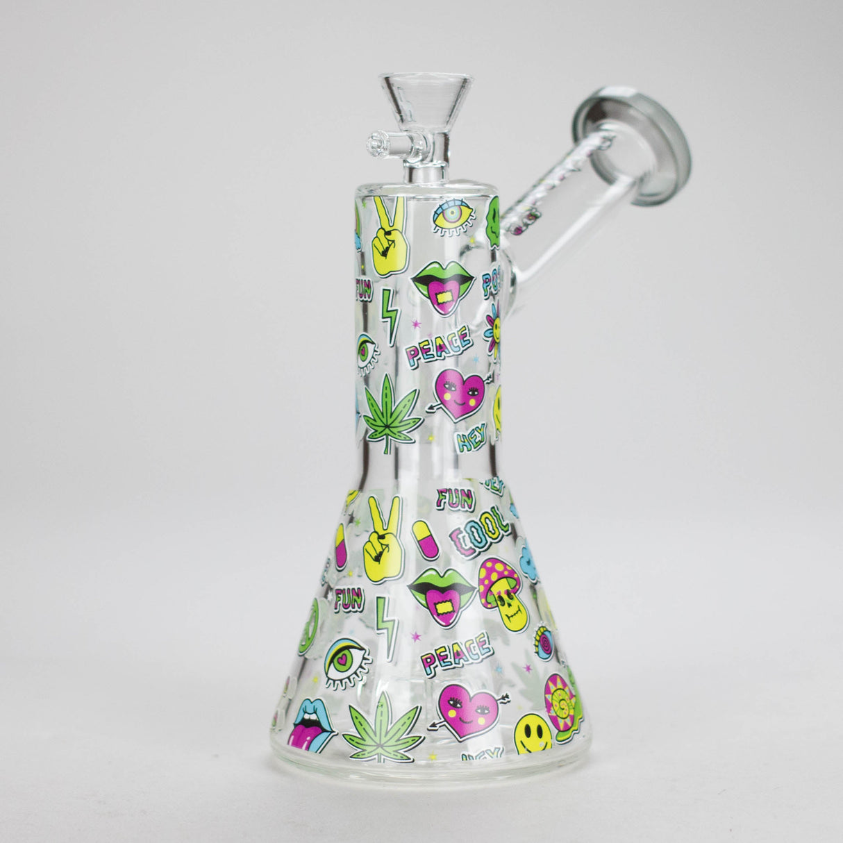 Haze | 7″ Skull Glass Bubbler – Charcoal Black (Mini-H) Glass Bong Canadian Distributor