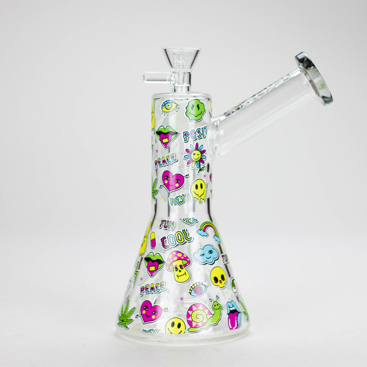 Haze | 7″ Skull Glass Bubbler – Charcoal Black (Mini-H) Glass Bong Canadian Distributor