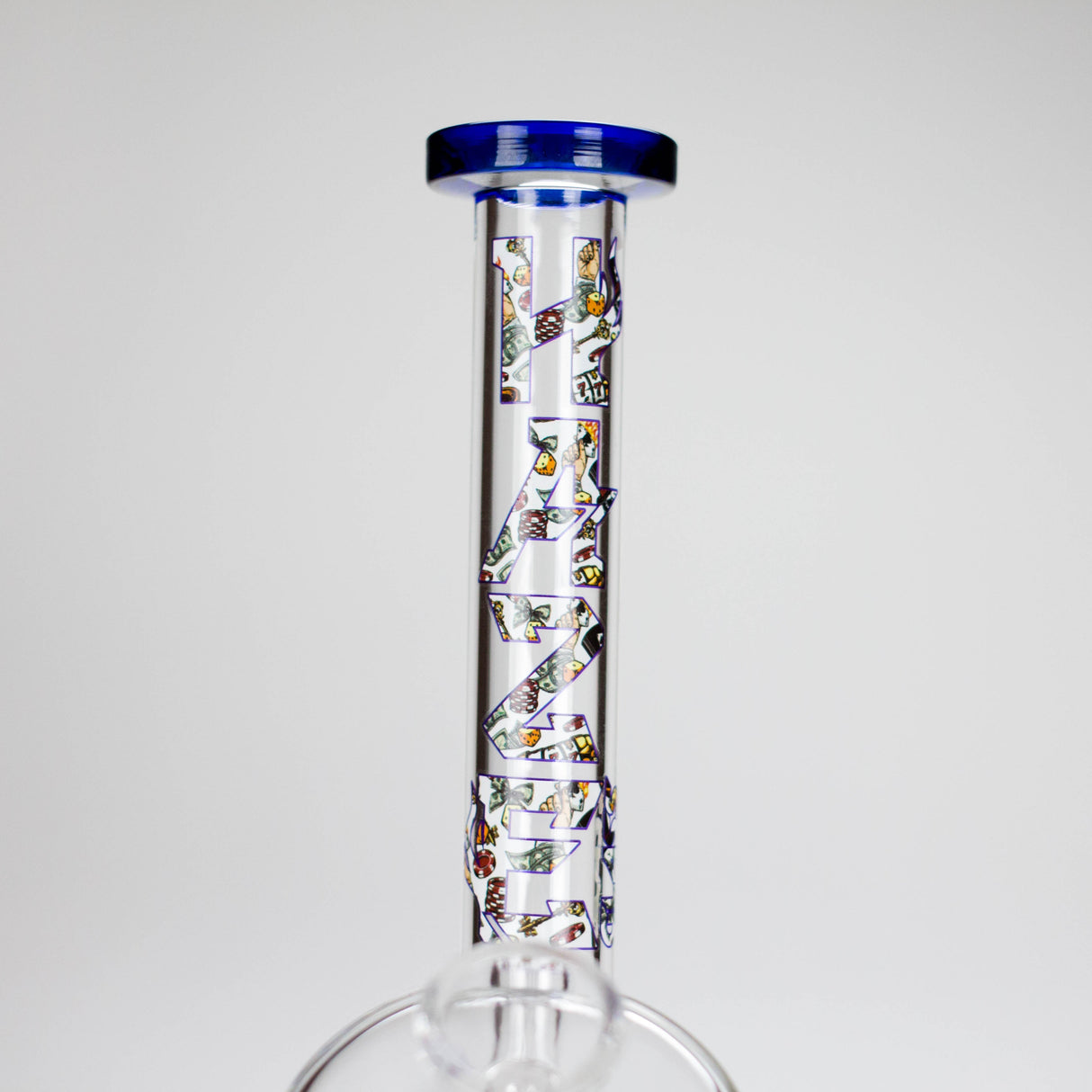Haze | 8″ Gambling Glass Bubbler – Blue (Mini-I) Glass Bong Canadian Distributor