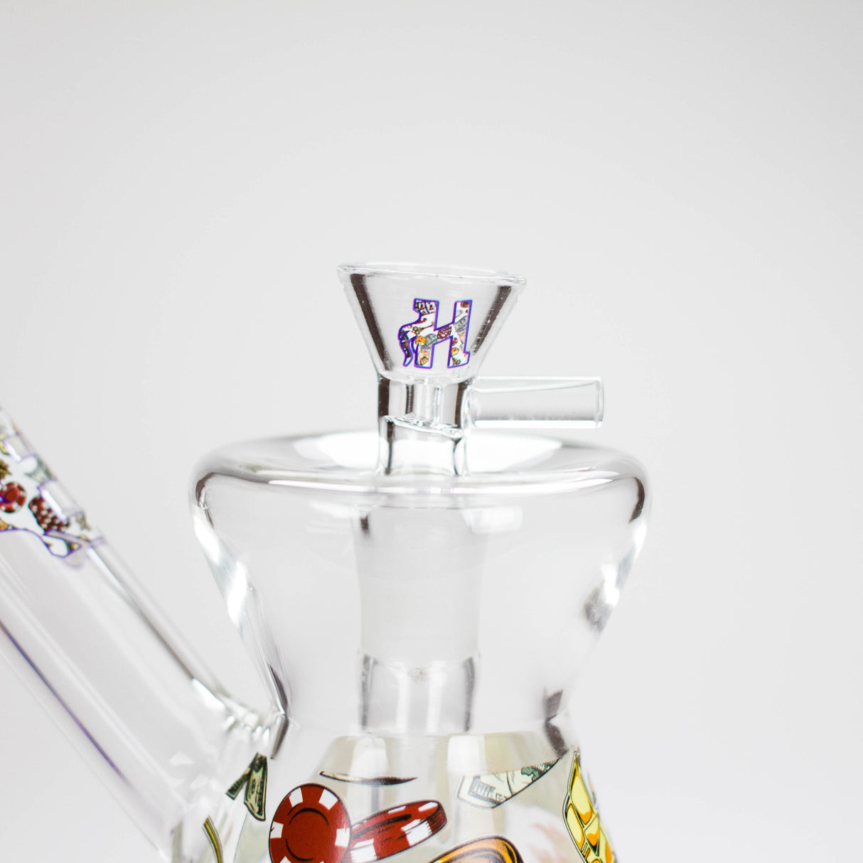 Haze | 8″ Gambling Glass Bubbler – Blue (Mini-I) Glass Bong Canadian Distributor