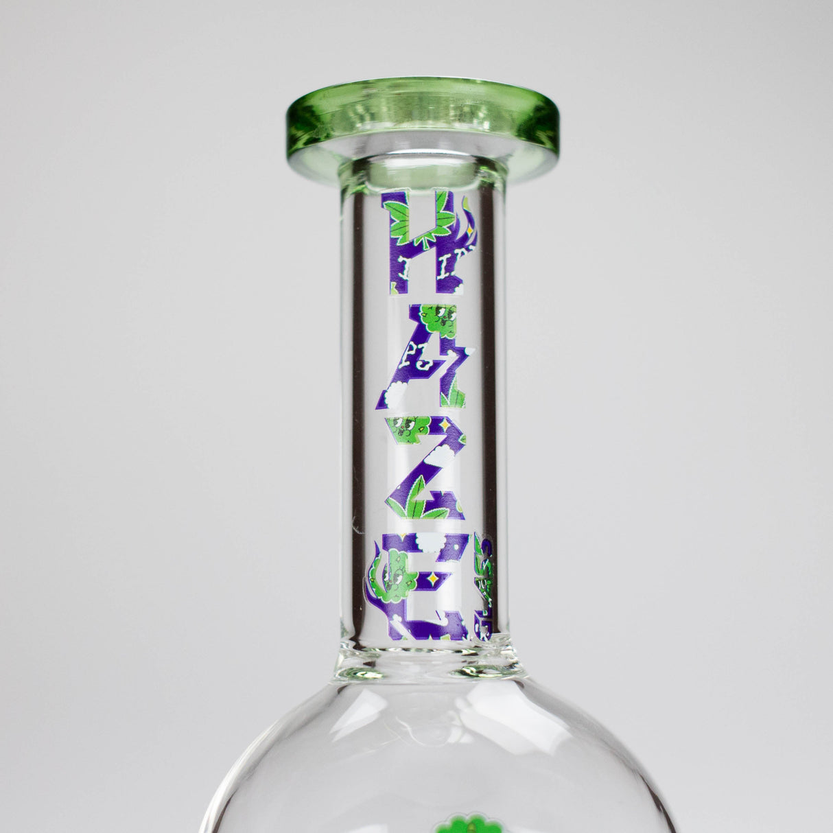 Haze | 8″ Trippy Bubble Dab Rig – Green (Mini-J) Glass Bong Canadian Distributor