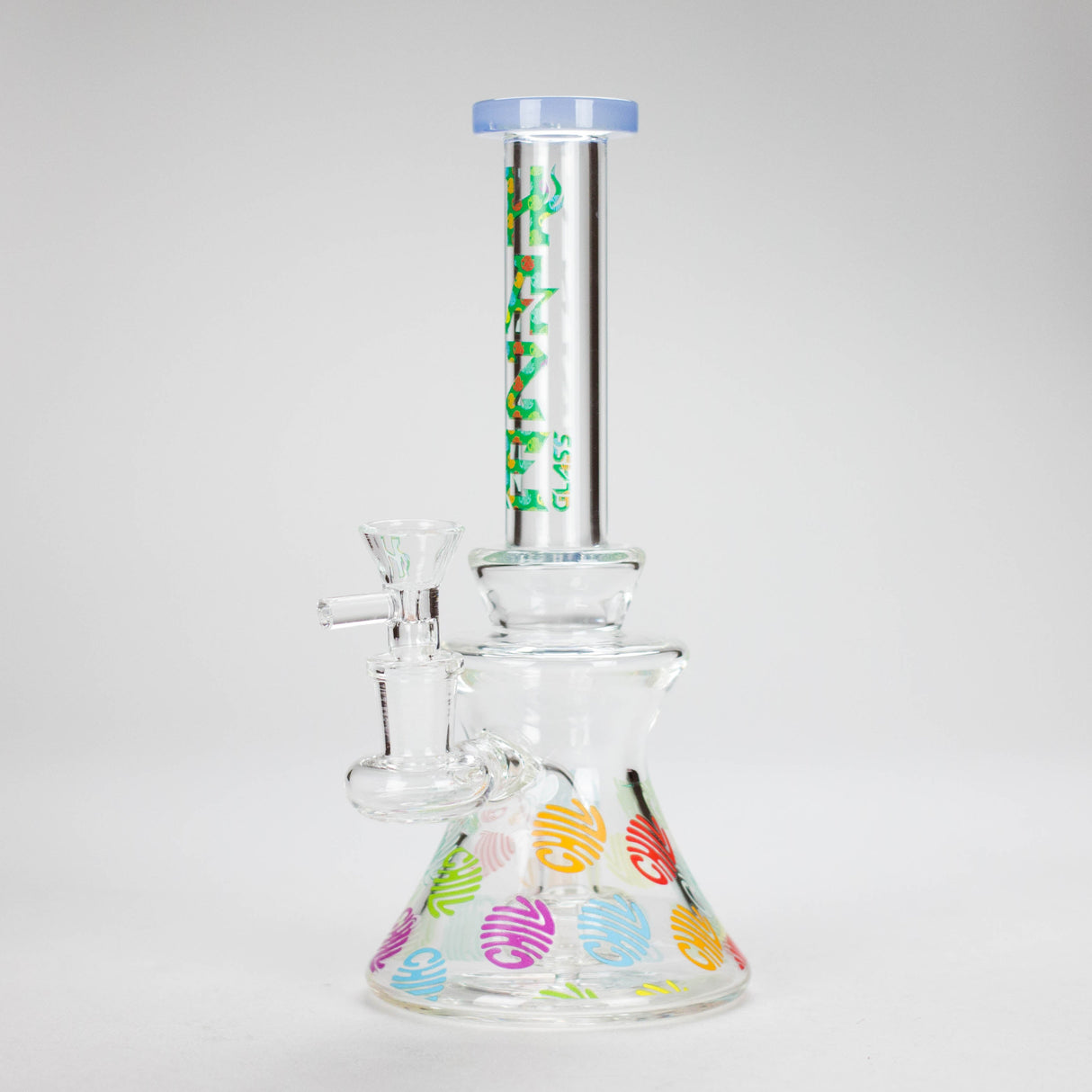 Haze | 8.5″ Colorful Chill Rig – Jade Blue (Mini-K) Glass Bong Canadian Distributor