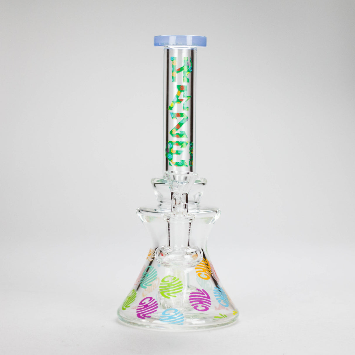 Haze | 8.5″ Colorful Chill Rig – Jade Blue (Mini-K) Glass Bong Canadian Distributor
