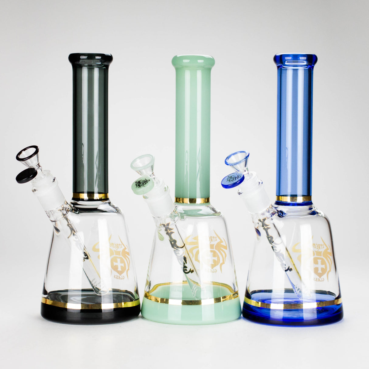 Xtreme | 11″ Color Tube Beaker Bong – (XTR-212) Glass Bong Canadian Distributor