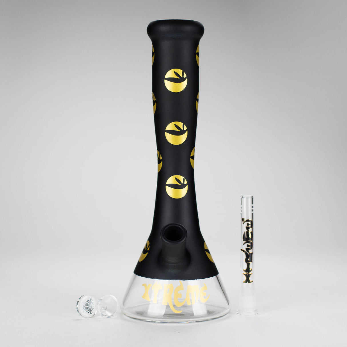 Xtreme | 13″ 7mm Vase Shape Beaker Bong with Window – (XTR-1009) Glass Bong Canadian Distributor