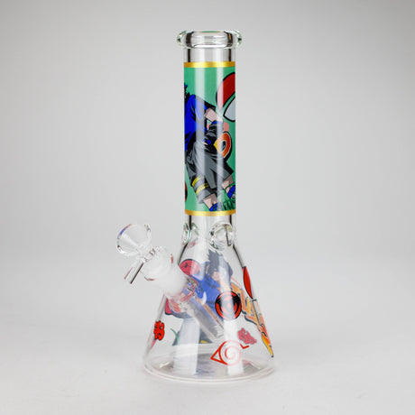 10" Comic Design Glass Beaker Bong – 14mm Bowl Joint Glass Bong 777 Smoke Design3