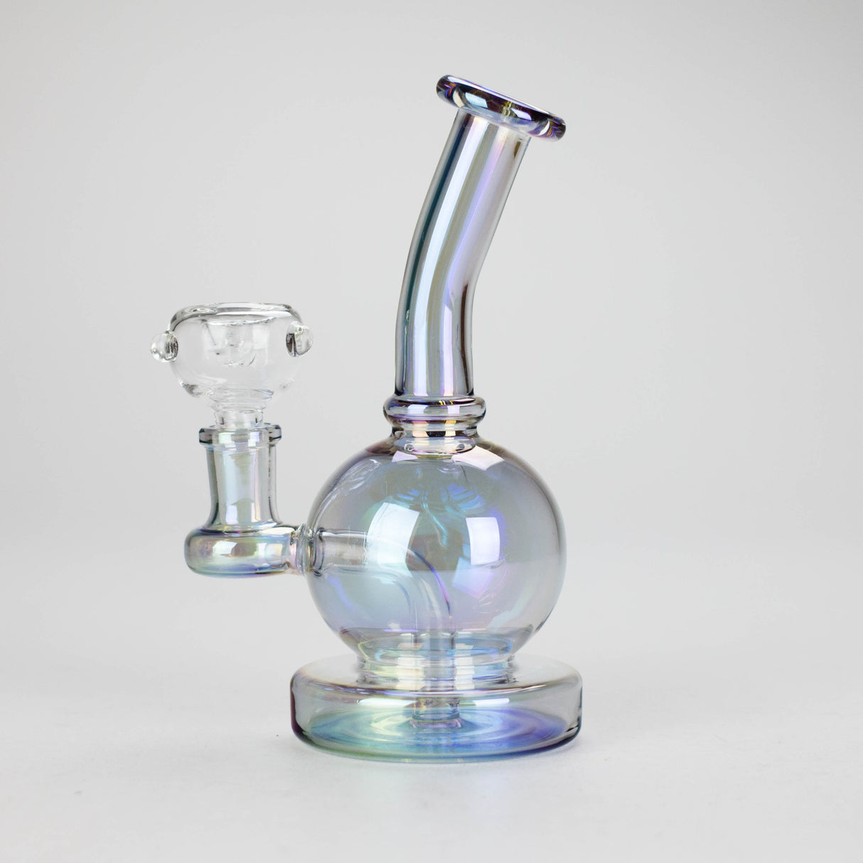 7" Solid Color Electroplate Glass Bong – 14mm Bowl Joint Glass Bong 777 Smoke