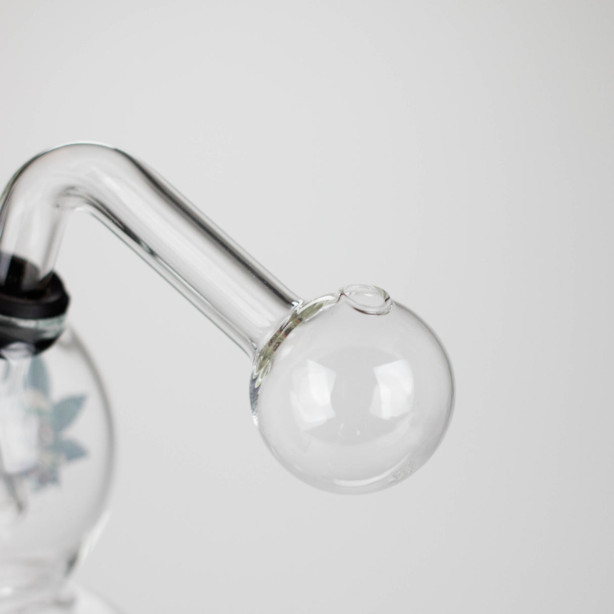6" Flat Mush Mix Sticker Glass Oil Burner Pipe – Unique Double Bubble Design Glass Rig RMG WHOLESALE
